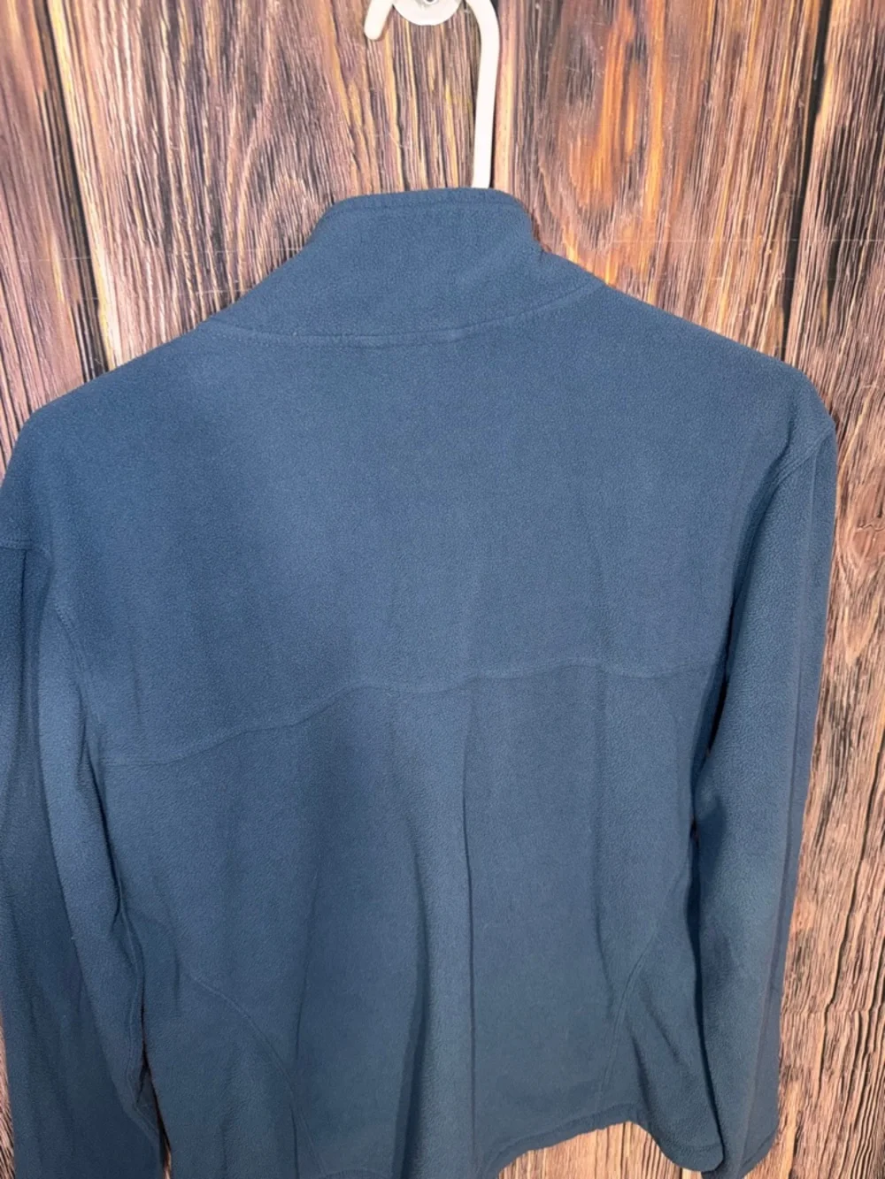 Nike Fit Therma Blue Full Zip Fleece Jacket Women Large Olympic Embroidered Logo